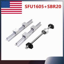 2PCS SBRR20 Linear Guide Rail Kt 300mm 1500mm SFU1605 BallScrew BK/BF12 Set CNC
