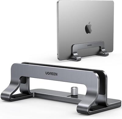 UGREEN Vertikaler Laptopständer für Schreibtisch Verstellbar Laptopständer, Halter Dock für