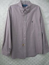 Ralph Lauren Mens LS Dress Shirt 17 1/2 Button front Plaid
