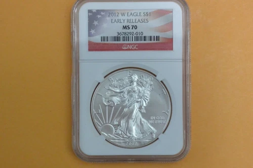 2012 W (BURNISHED) NGC MS70 SILVER EAGLE EARLY RELEASES