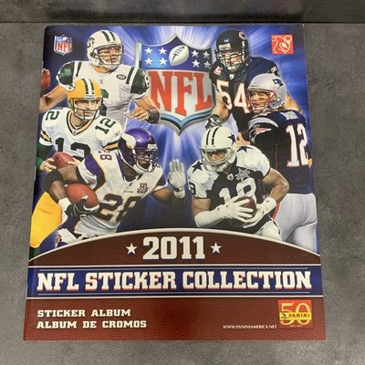 2011 Panini NFL Football Sticker Collection Album Book Includes 10 Stickers