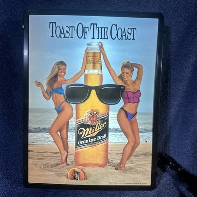 NOS 1989 MILLER GENUINE DRAFT BEER “TOAST OF THE COAST” LIGHT UP