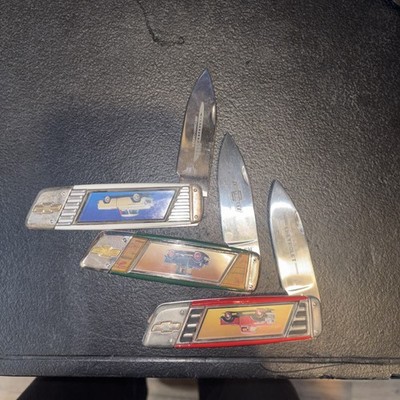 Franklin Mint Chevy Knife Collection Lot of 3- Great Blades - Read - Vintage