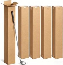 5 Pack Golf Club Shipping Boxes, 48x4x4 Inch Tall Corrugated Cardboard Golf C...