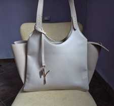 Borsa Manila Grace Tote beige due manici da spalla, manca la tracolla. Nuova
