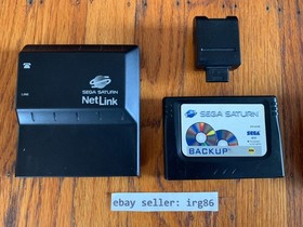 Sega Saturn US model 1 console system lot virtua stick gun netlink 3d pad backup