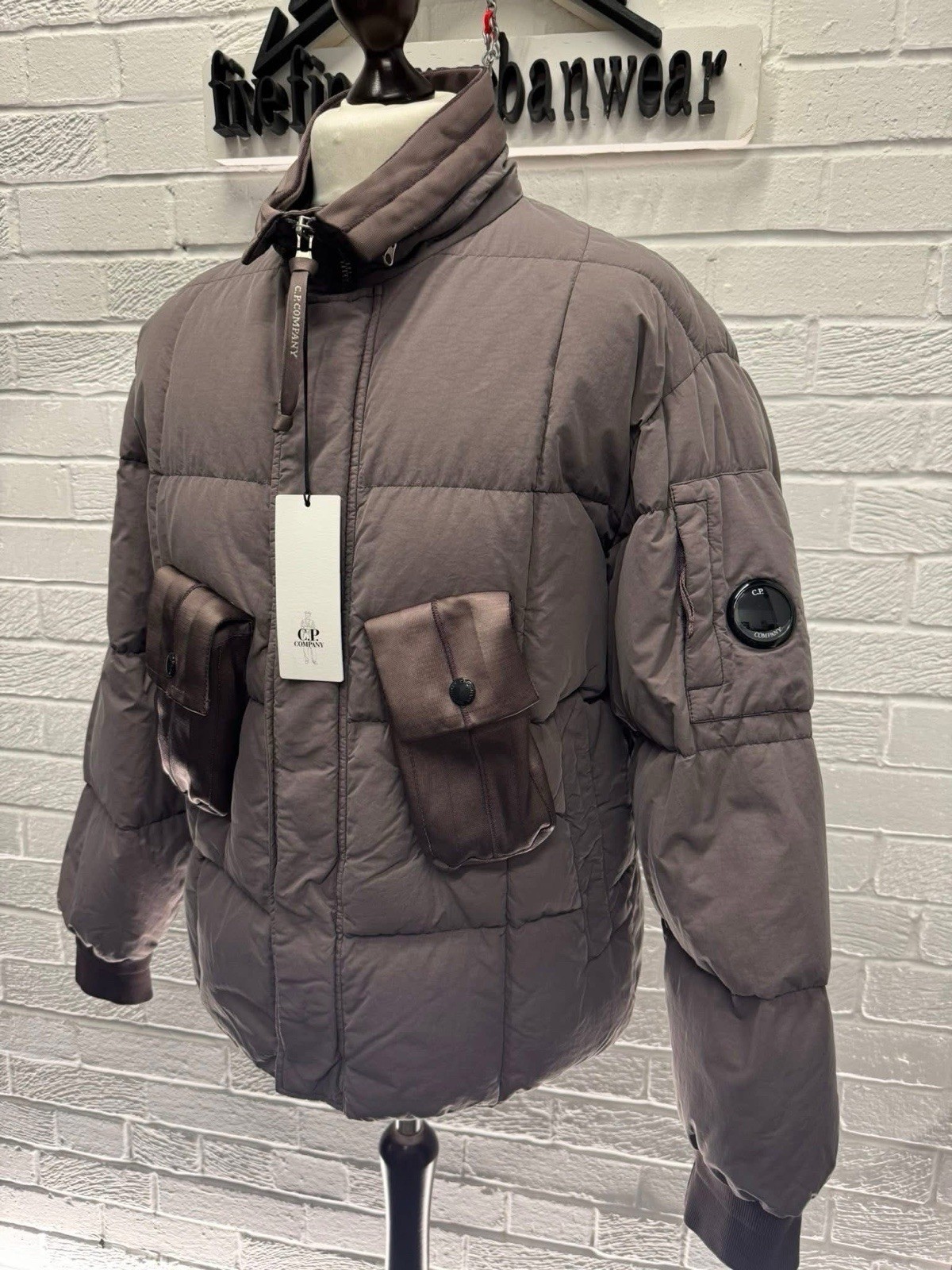 CP Company 204A Flatt Nylon down jacket in Purple Dove  - Rrp £1150 -  Small. thumbnail 6
