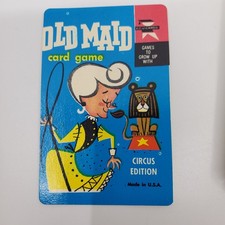 Vintage Old Maid Cards Circus Edition Ed-U-Cards Games 1959 Plus Instructions