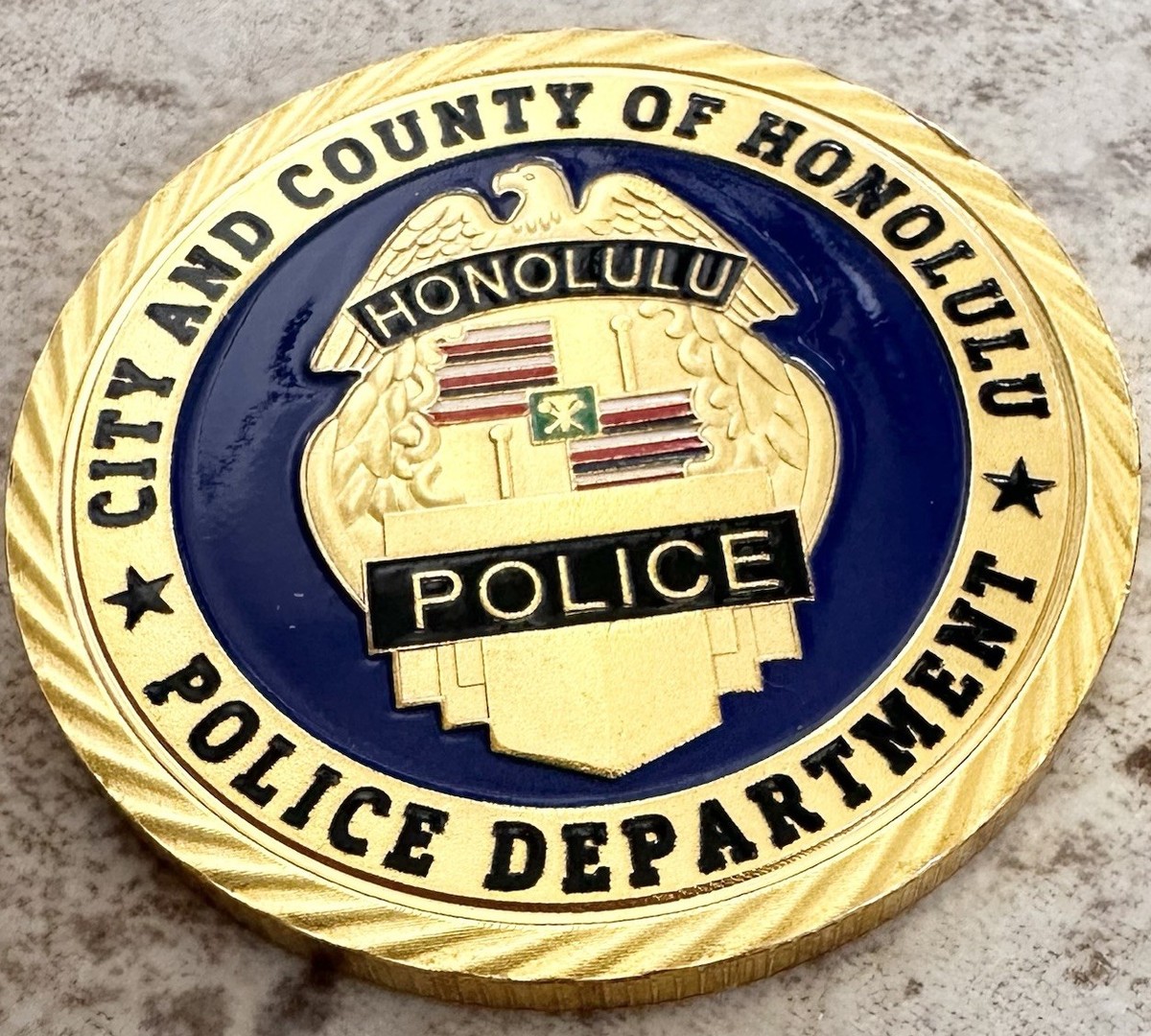 ホノルル市警　チャレンジコイン HONOLULU HAWAII POLICE DEPARTMENT Challenge Coin. Fast