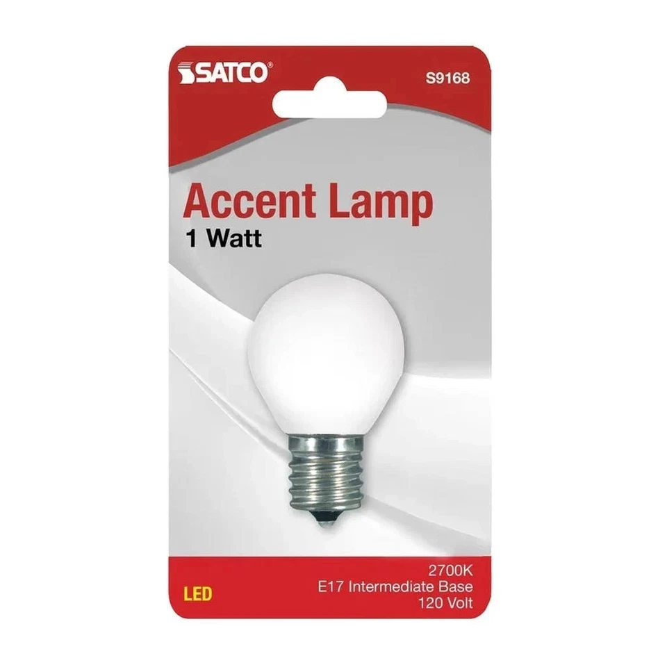 Satco S9168 - 1 Watt LED S11 Decorative White Light Bulb - E17 Base (2 or 6 PK) - Image 3 of 4