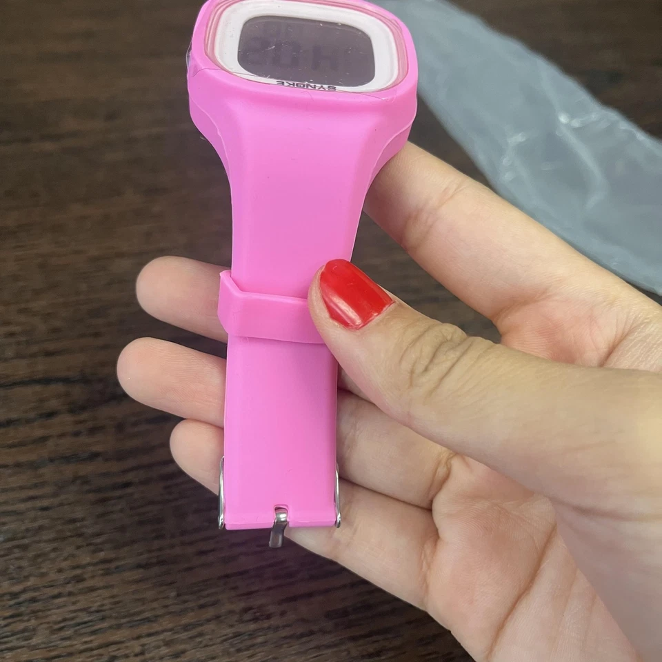 Synoke Reloj Deportivo Digital Rosa Silicona Niños Impermeable Nuevo Funcionamiento LCD Foto 4 de 4