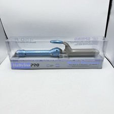 BaByliss PRO Nano Titanium 1 " Spring Curling Iron Model BABNT125SN NEW Blue