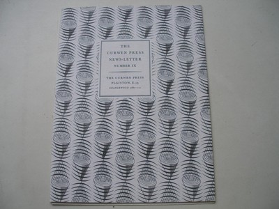 CURWEN PRESS NEWSLETTER Number IX (9) 1935 Eric Ravilious, Edward Bawden