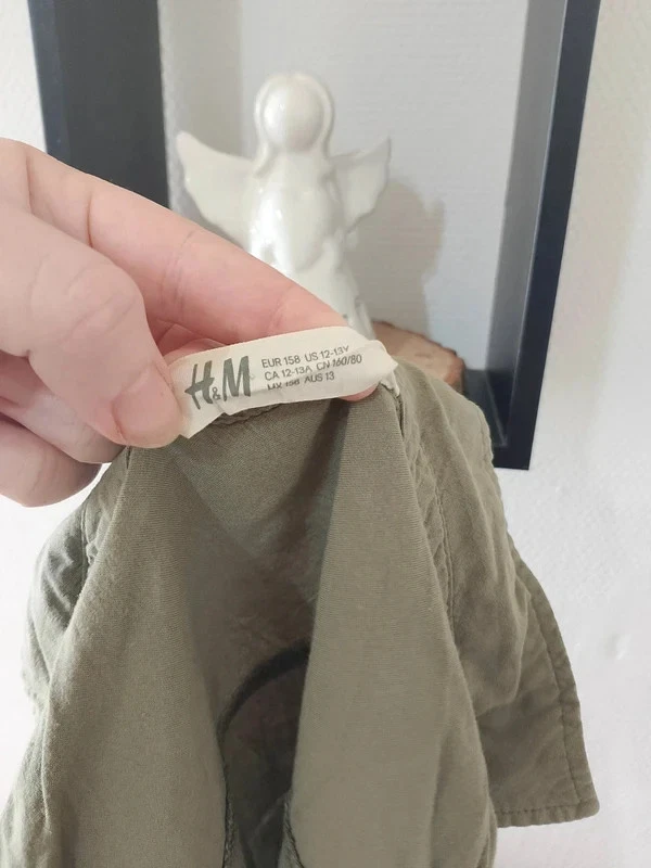 Hemd von H&M Gr.152 grün - Bild 3 von 4