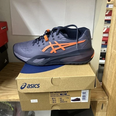 ASICS Gel Resolution X Greyish Purple Nova Orange for Sale