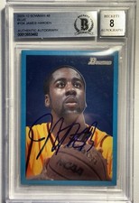 2009 Bowman Blue 1948 James Harden RC Autographed Auto BAS Beckett /1948