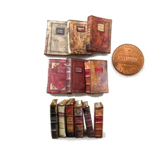 VINTAGE DISNEY Books 6 Pc Miniature Dollhouse 1:12 Scale PROP Faux Books