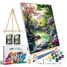 Paint by Number Kit for Adult with Frame Painting Kit for Home Wall Decor 8x12In