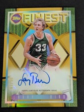 Larry Bird #D 01/50 Auto Gold Refractor 2023-24 Finest #FLA-LB Flashback