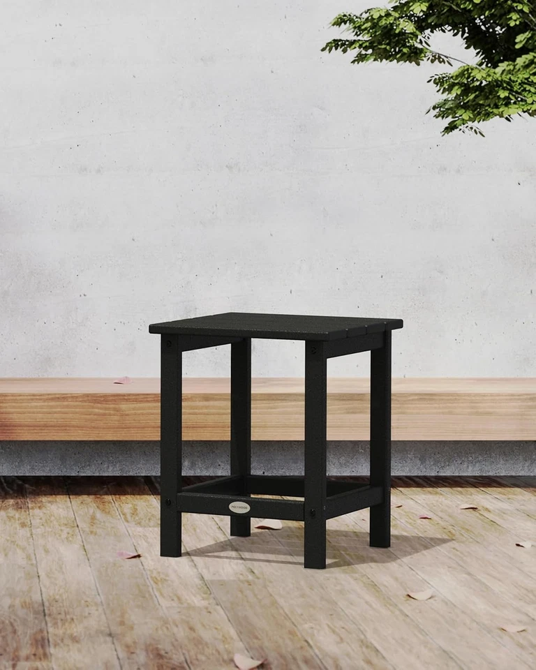 POLYWOOD Long Island 18" Side Table, Black  - Image 2 of 4