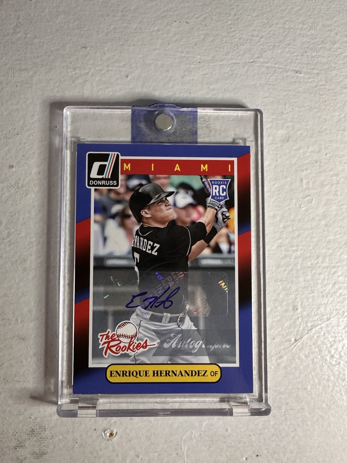 2014 Donruss The Rookies Autographs #92 Enrique Kike Hernandez RC AUTO