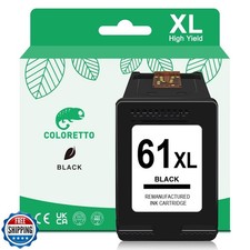 COLORETTO 61XL Black Ink Cartridge for HP 61 Black Ink Cartridge for HP Ink 6