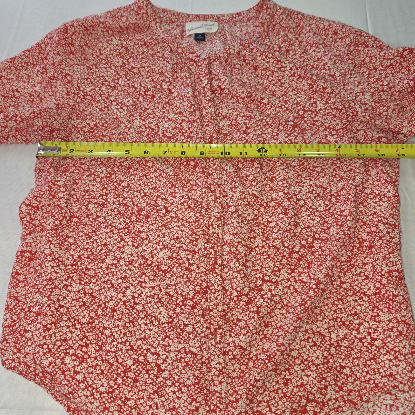 Universal Thread Ladies Red Button Up Blouse With… - image 7