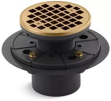 Kohler K-9135-BGD Vibrant Moderne Brushed Gold Round Design Tile-In Shower Drain