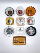 Vintage Lot Of 10 Las Vegas Casino Bank Advertising Ashtrays Glass ceramic metal