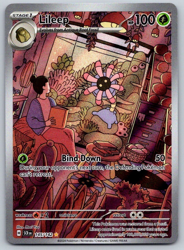 Lileep (Illustration Rare) Holo Stellar Crown 145/142 Pokemon Card NM