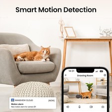 2K Indoor Security Camera 360  WiFi Pet/Dog/Baby Cam 2-Way Audio Work with Alexa