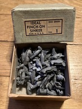 Pinch-On Sinkers Small Sz 1 2/25 th Oz USA Made Box Weighs 14 Ozs Total