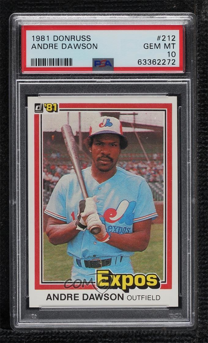 1981 Donruss Andre Dawson #212 PSA 10 GEM MT HOF 19zq