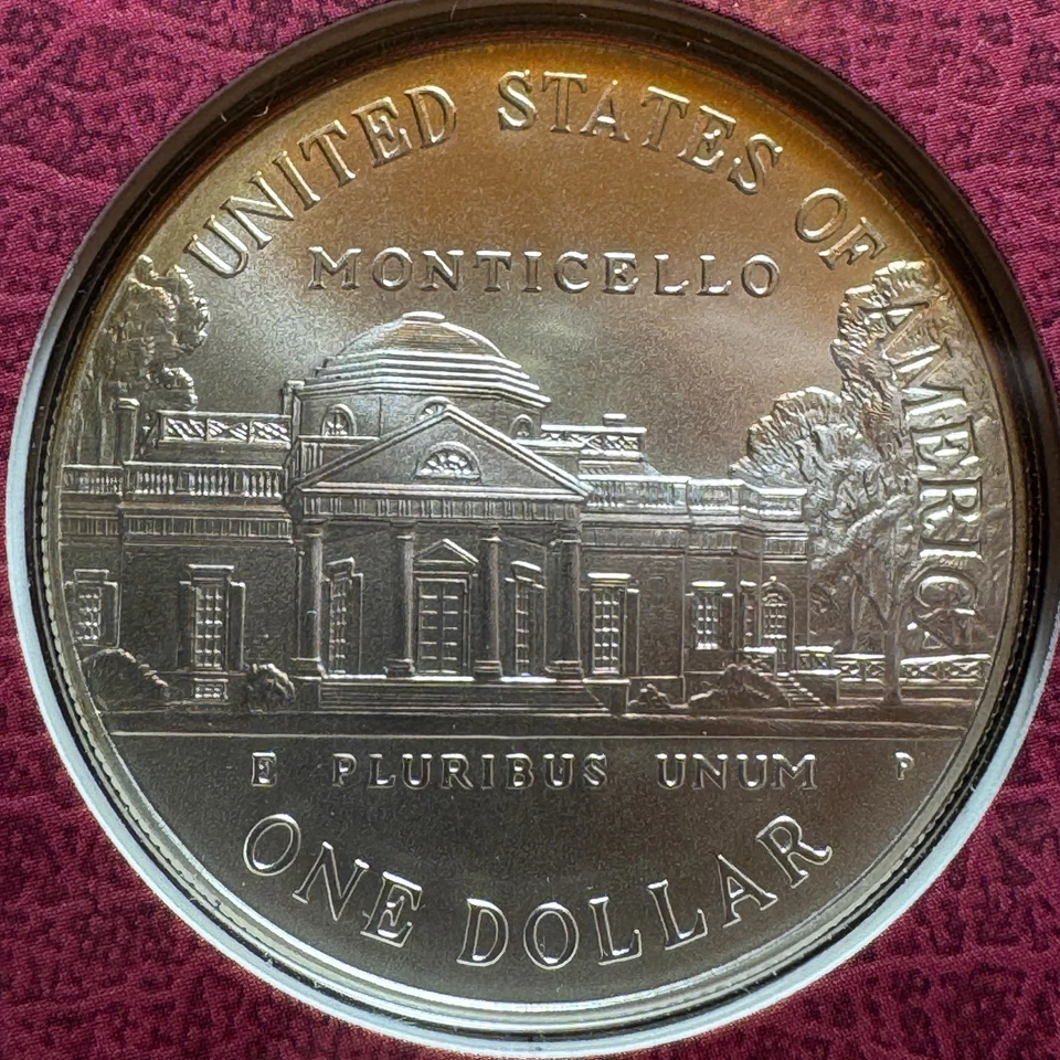 US Mint Thomas Jefferson Coinage and Currency Set / $2 Bill / 1993 TJ Silver Dol - Image 4 of 4