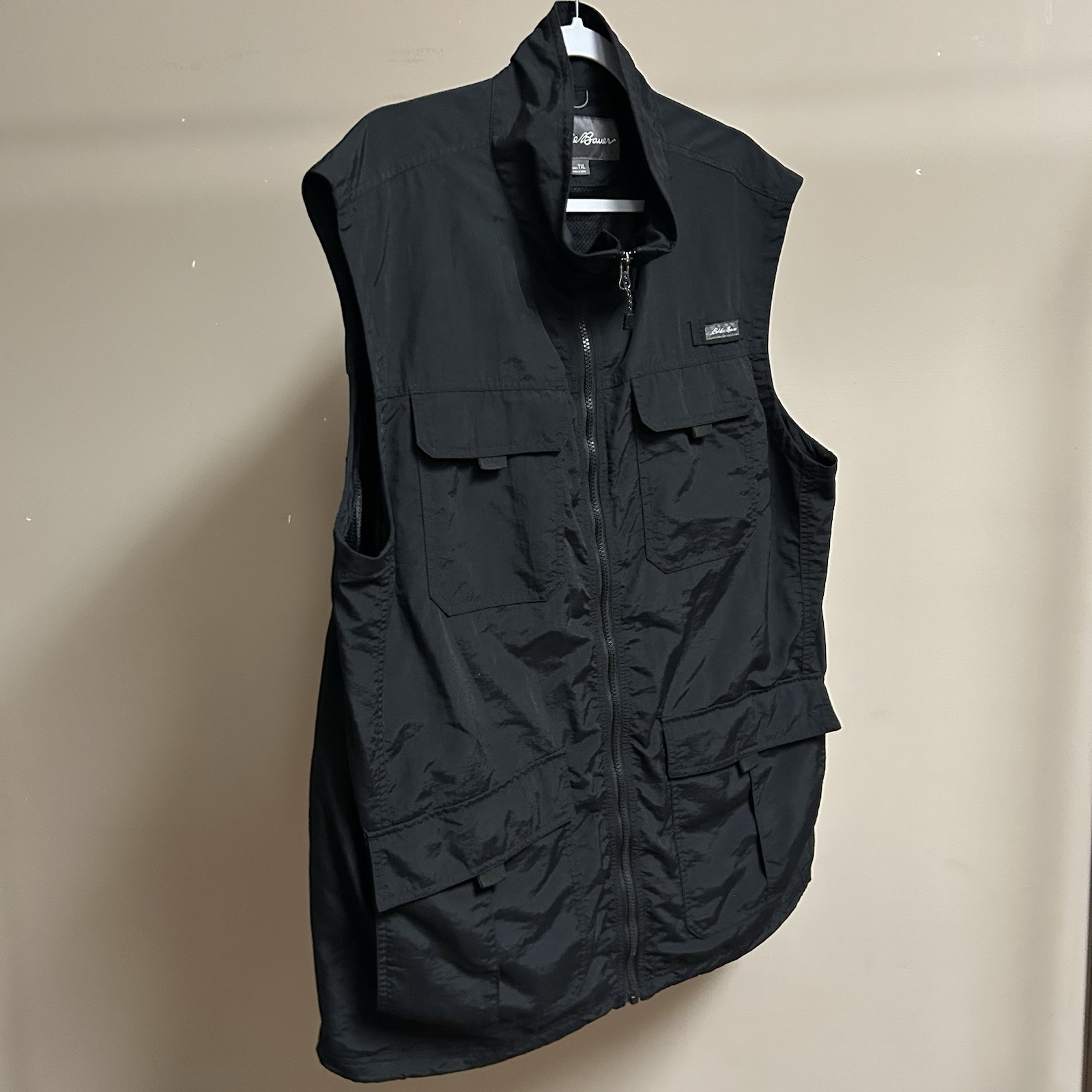Eddie Bauer Men's Black Fishing Vest TXL