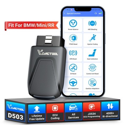 VDIAGTOOL D503 OBD2 Scanner Bi-directional Control Car Diagnostic Tools J2534 US