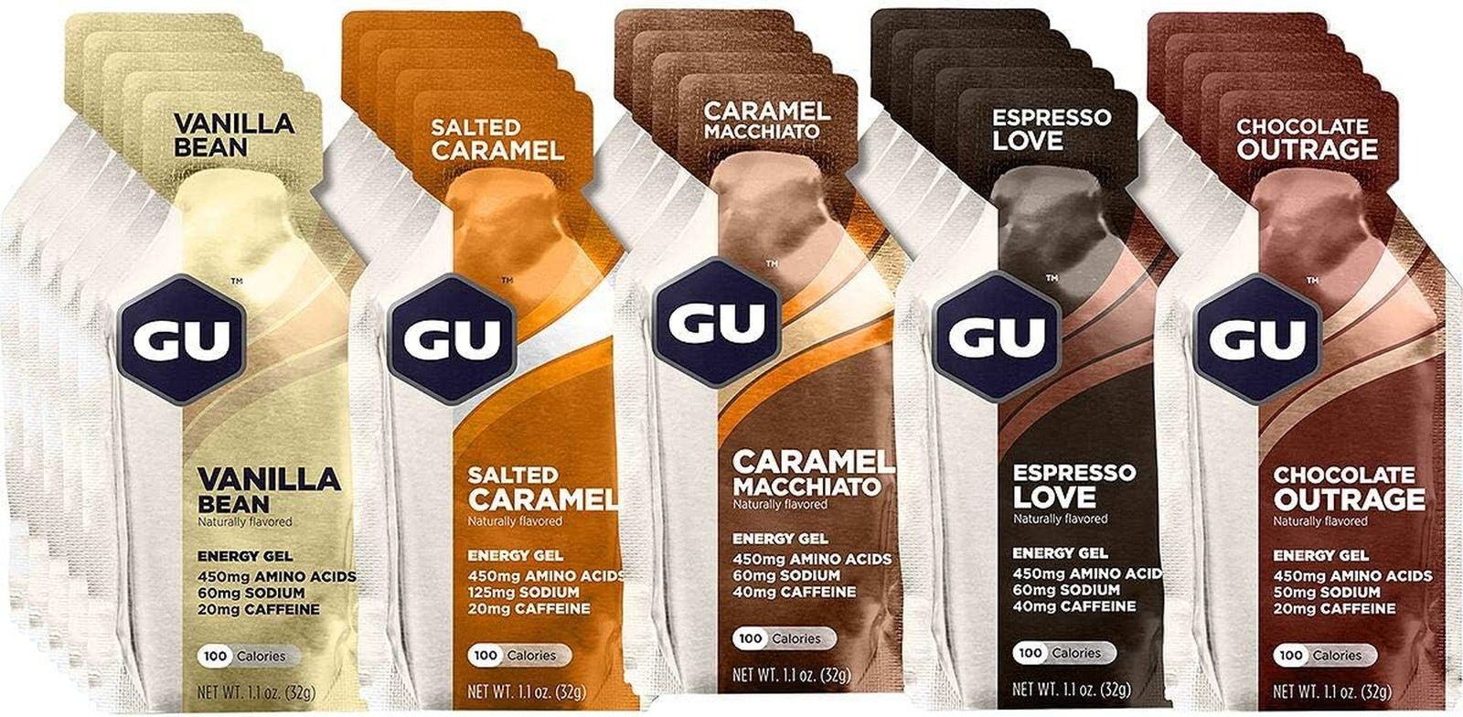 GU Energy Original Sports Nutrition Energy Gel, Vegan, Gluten-Free, Kosher, and 