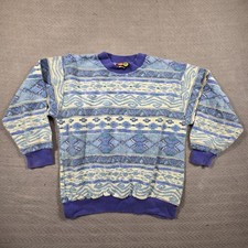 Vintage 90s KiDZ M 10/12 Geometric Tribal Print Crewneck USA