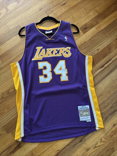 Mitchell & Ness Shaquille O'Neal Los Angeles Lakers NBA Jersey #34 Mens L Purple