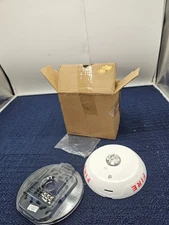 System Sensor SCWLED Ceiling Mount Strobe FIRE Indoor 2-Wire Clear Lens White