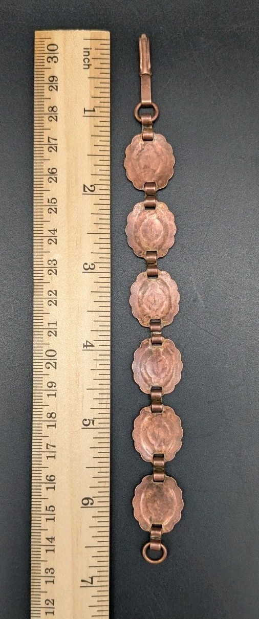 Vintage Solid Copper Western Native American Conc… - image 7