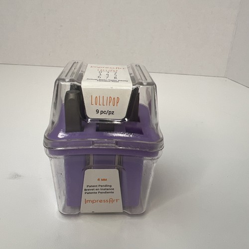 ImpressArt LOLLIPOP Metal Stamps Kit 4mm Number Set 8 Piece Set