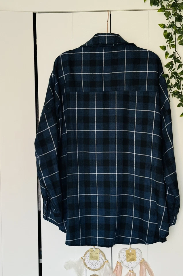 Ladies Primark Shirt Size 16 Checked Plaid Tartan Shirt Longer Longline Shirt 16 - Image 4 of 4