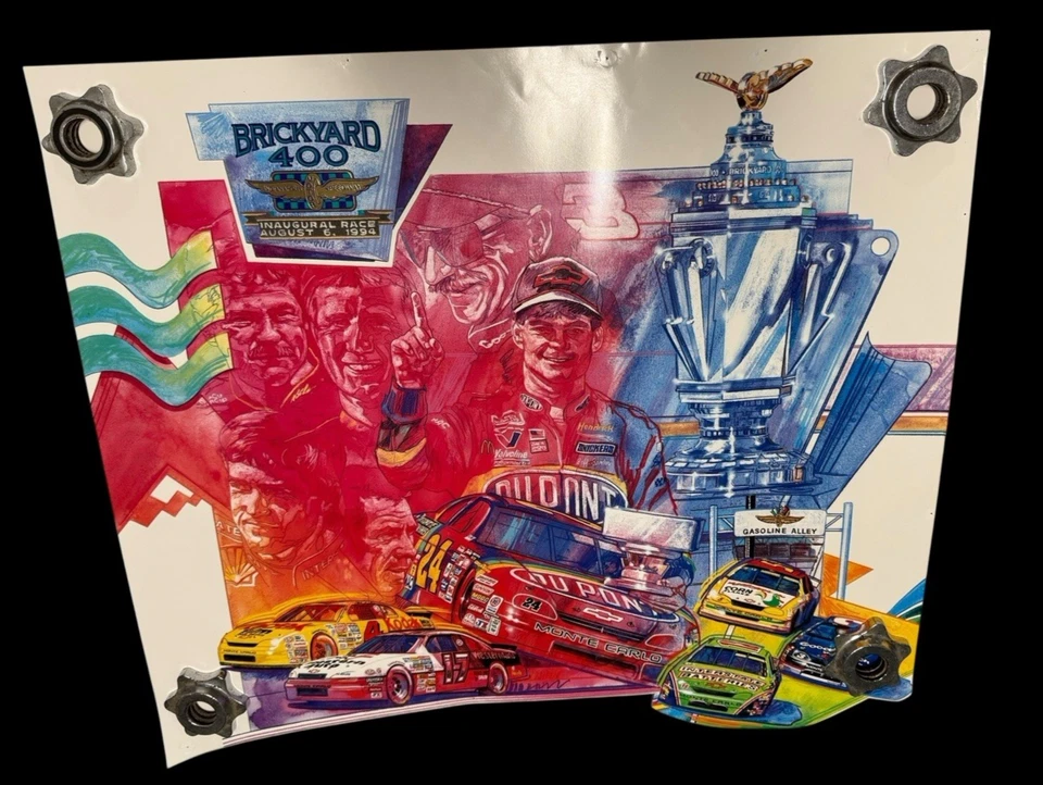 Плакат Brickyard 400 гоночный NASCAR Гордон Эрнхардт штампованный - Изображение 2 из 4