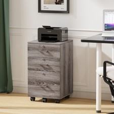 3-Drawer File Cabinet on Casters Locking Drawers for Letter-Size Files Printer