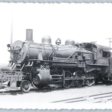c1940s Spokane, WA Northern Pacific Railway 1271 Steam Locomotive Train Photo C4