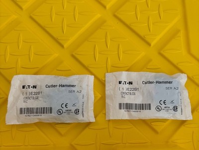 Lot of 2 Eaton Cutler Hammer E22B1 Ser A1 N/C Contact Block New in Bags