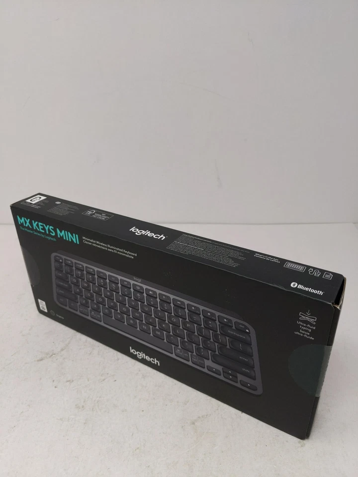Logitech MX Keys Mini Wireless Keyboard, Compact, USB-C, Bluetooth, Graphite - Image 4 of 4