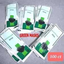 KF94 Protective 100 Pcs 4 Layer Face Mask Disposable Green