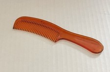 Vintage Vistron Pro 1150 Amber Plastic Purse Wet Comb Made in the USA 6 5/8โ